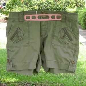 Natural Reflections Cotton Shorts Olive Size 10